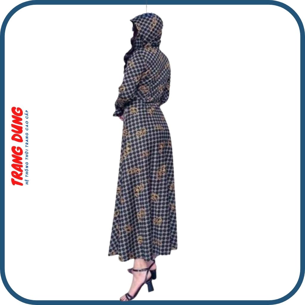 Áo chống nắng nữ toàn thân Trang Dung chất vải Umi lạnh  1 lớp cao cấp  dạng váy chùm dài kín chân