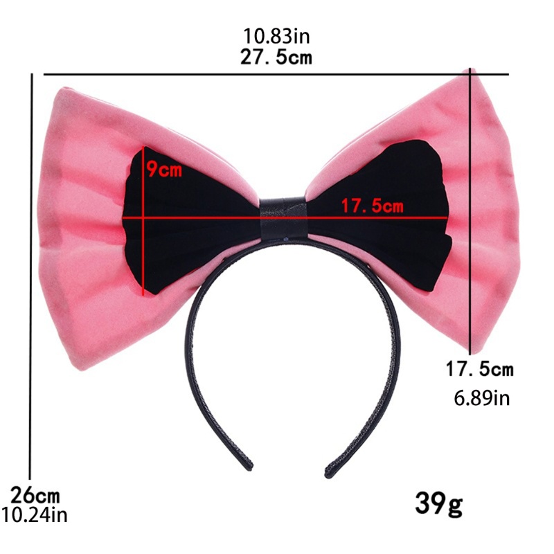 Băng Đô Nơ Lớn Xếp Ly Trang Trí Tiệc Halloween / Giáng Sinh