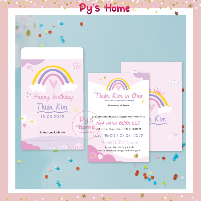 THIỆP THÔI NÔI - SINH NHẬT SIÊU DỄ THƯƠNG BÉ GÁI  SỐ LƯỢNG > 50 THIỆP