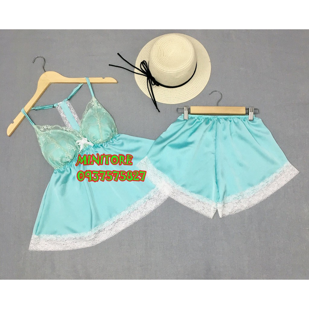 [40KG - 55KG] ĐỒ NGỦ SATIN 2 TẦNG CÓ MÚT, VẢI MỊN MÁT ÍT NHĂN - Hàng xưởng nhà may bao chắc chắn, Bộ ngủ Satin 2 tầng