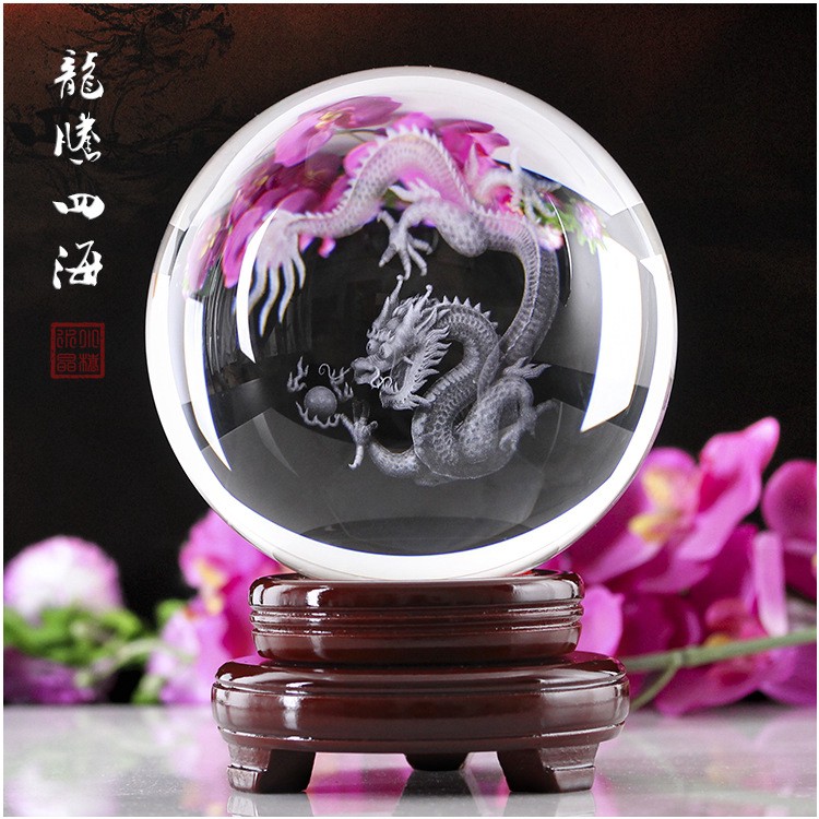 Quả Cầu Pha Lê Khắc Thủ Công Mỹ Nghệ