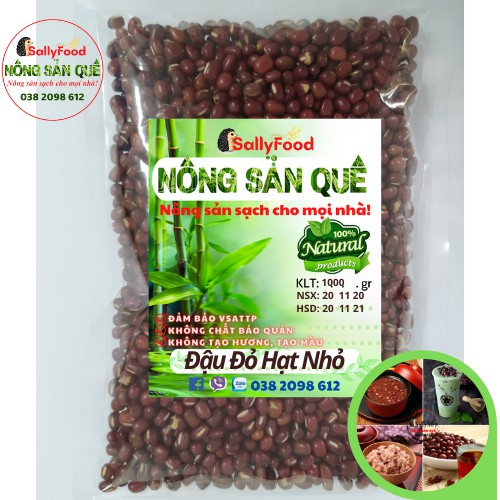 500gr Đậu Đỏ Quê - Đỗ Đỏ Sạch, Hàng Loại 1 Đều Hạt - Nông Sản Quê Sally Shop
