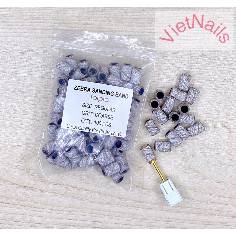 Set 50 & 100 đầu mài nhám xanh & xám zebra USA (Mịn & Nhám)