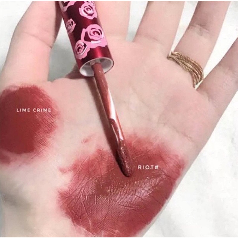 AUTH - SALE OFF SON KEM LÌ LIME CRIME VELVETINES LIQUID MATTE MÀU PUMPKIN, RUSTIC, RIOT