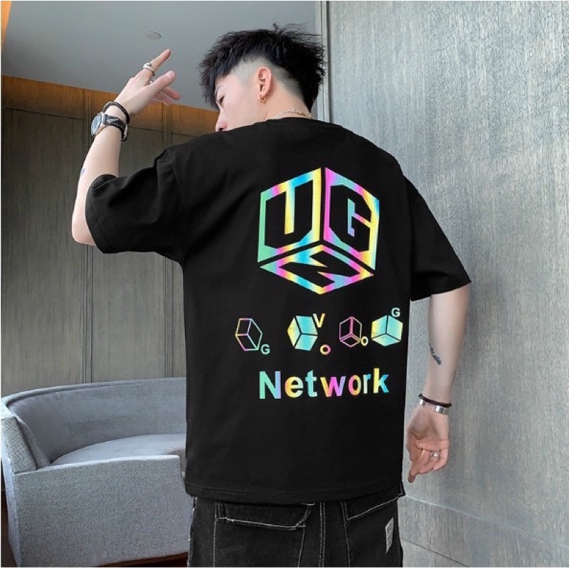 Áo thun phản quang 7 màu network chất catton co giãn 4 chiều
