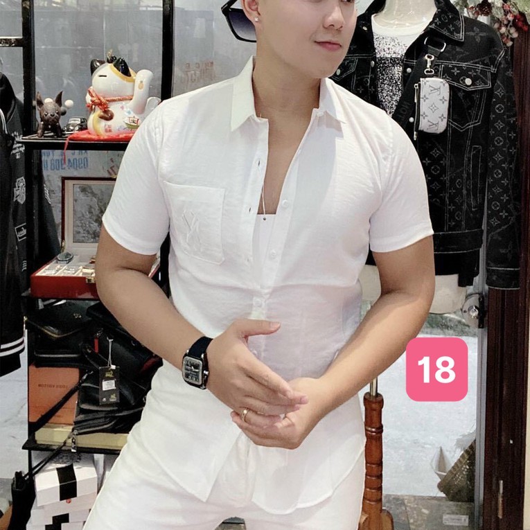 Áo sơ mi nam chất liệu đũi cotton đẹp kiểu dáng hàn quốc mới HAVADO2 nhiều mẫu mới