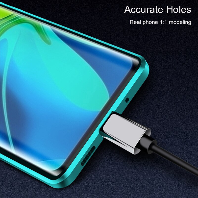 For Xiaomi Mi Note 10 Lite Case 360° Full Magnetic Flip Cover Casing On Xiomi Mi Note10  10lite Double-Sided Glass Cases