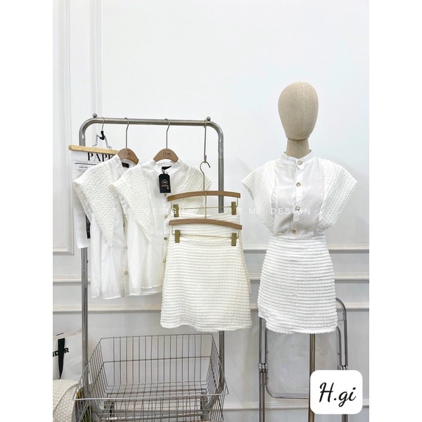 Set áo, chân váy sang chảng