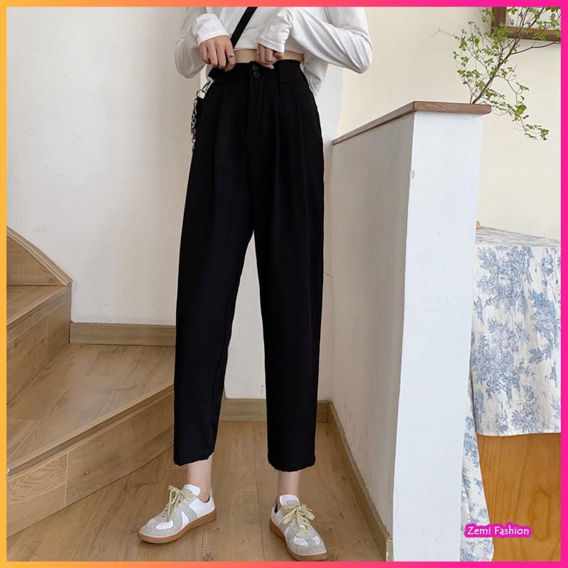 Quần Baggy Nữ ❤️ Quần Tây Nữ Ulzzang Trơn Ống Rộng | BigBuy360 - bigbuy360.vn