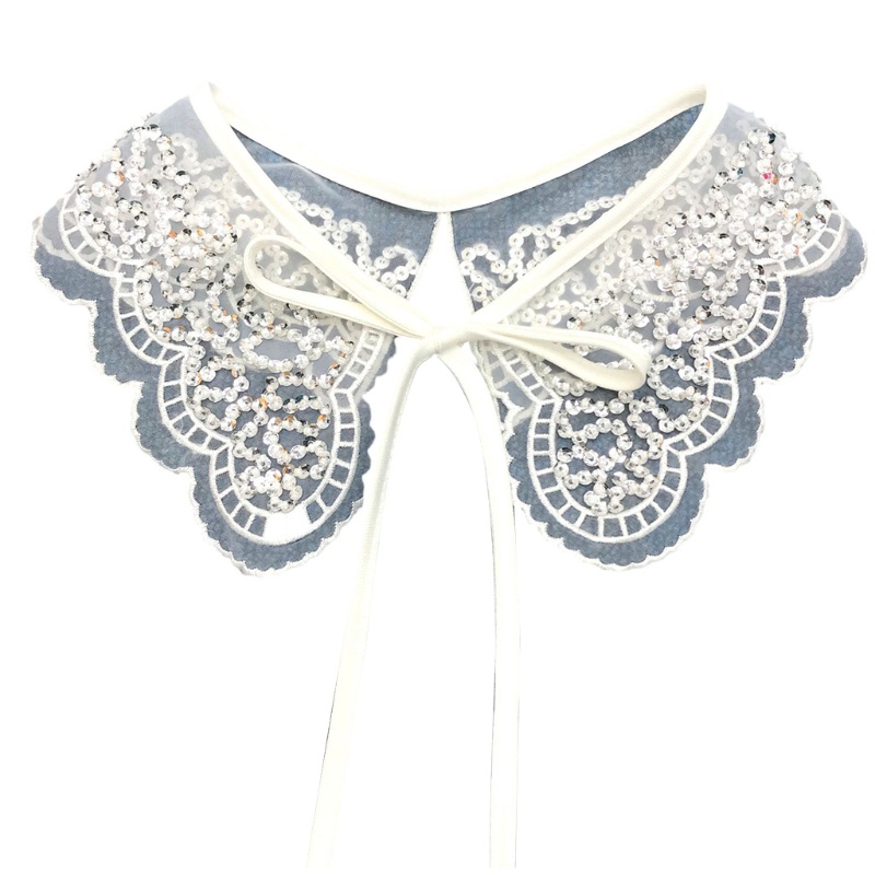 Cổ áo sơ mi giả thêu họa tiết bướm xinh xắn cho nữ
 | BigBuy360 - bigbuy360.vn