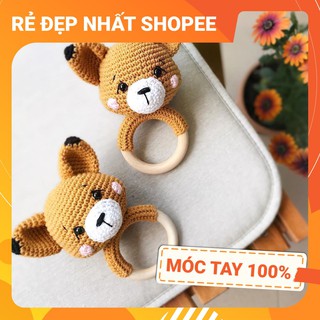 [FREESHIP + HANDMADE] Lục lạc cầm tay SÓC XINH 2, móc tay 100% len chất lượng cao, an toàn tuyệt đối cho bé tập cầm nắm