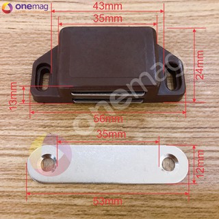 Bộ Nam Châm Hít Cửa Tủ Bằng Nhựa Chống Va Đập