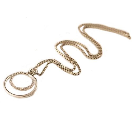 Vòng cổ hình tròn kép đính kim sa lấp lánh sang trọng cho nữ