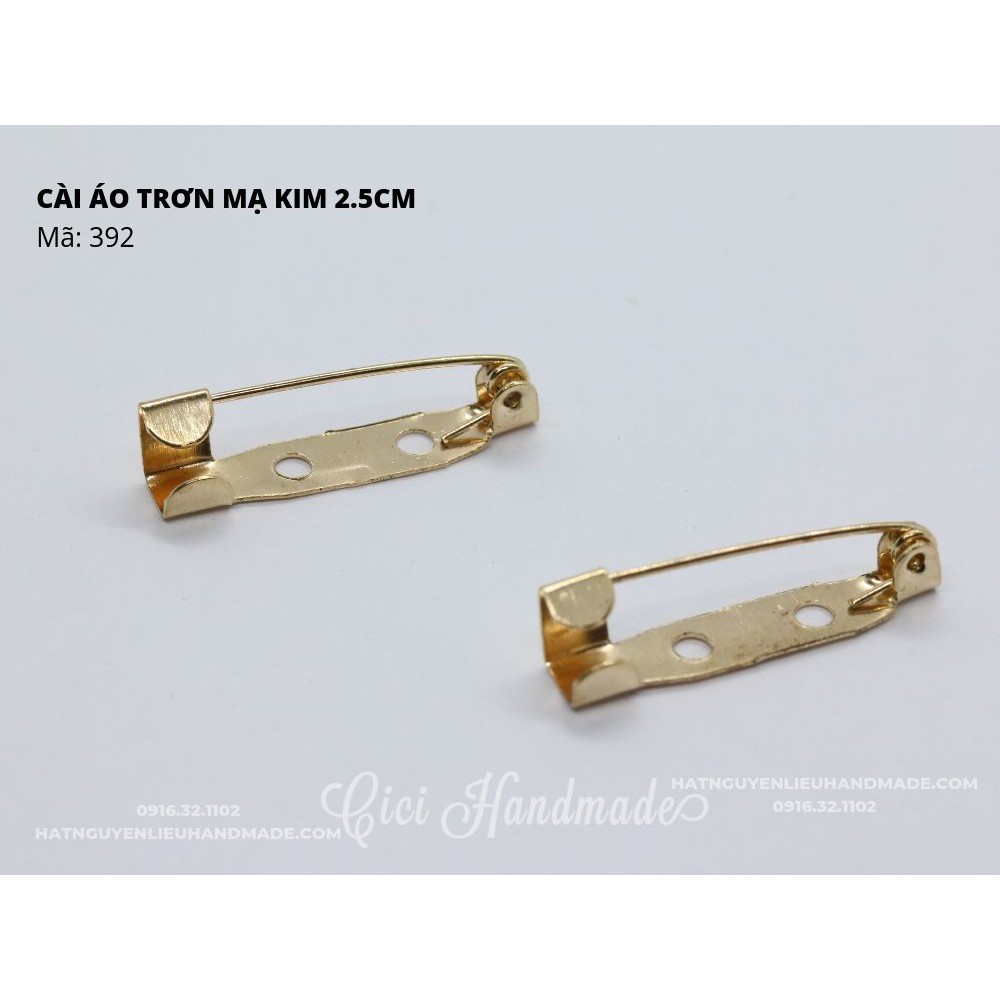 Túi 10c Cài áo trơn/ chốt an toàn mạ kim (Vàng KC) Cici Handmade chuyên hạt đá hạt pha lê hạt cườm hạt trang sức tự làm