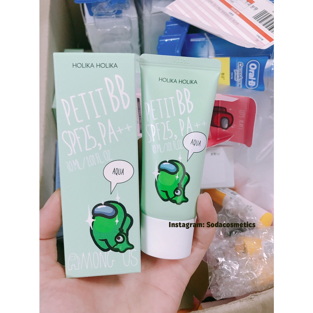 Kem BB trang điểm chống nắng dưỡng ẩm HOLIKA HOLIKA Petti SPF PA++ 30ml phiên bản Among Us