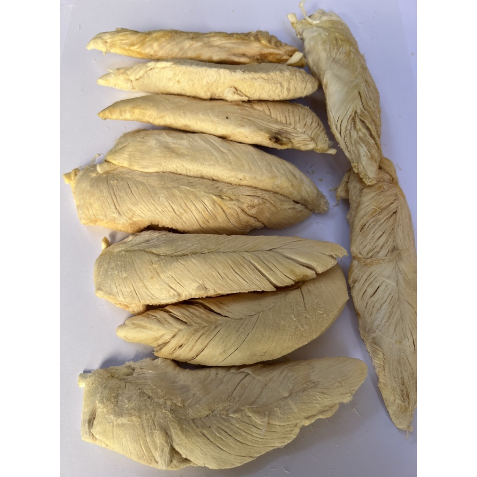 Ức gà sấy khô nguyên miếng cho chó mèo gói 500gr
