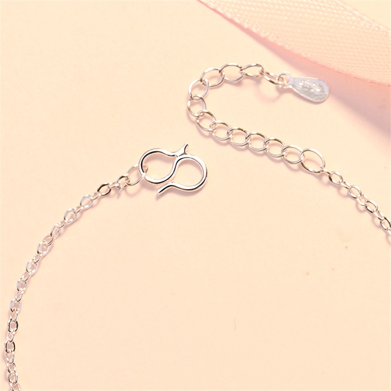 Vòng Đeo Tay Bạc 925S Họa Tiết Bông Tuyết Xinh Xắn Dành Cho Nữ