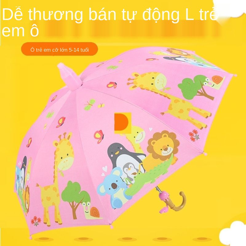 Ưu đãi đặc biệt cho bé trai gái dù lớn hoạt hình trẻ em chống nắng tay cầm dài che ô học sinh tiểu