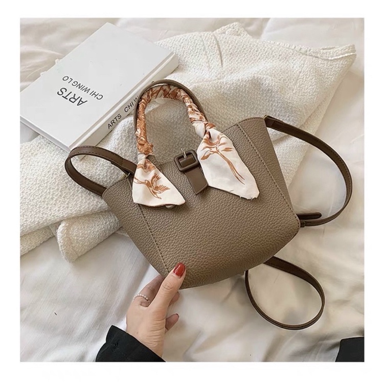 Túi xách nhỏ xinh da mềm kèm khăn size 20cm
