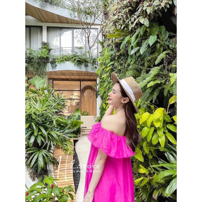 [Siêu Hot] Váy Maxi Hồng Trễ Vai Dáng Dài Siêu Xinh Có Ảnh Thật Kèm Video | BigBuy360 - bigbuy360.vn