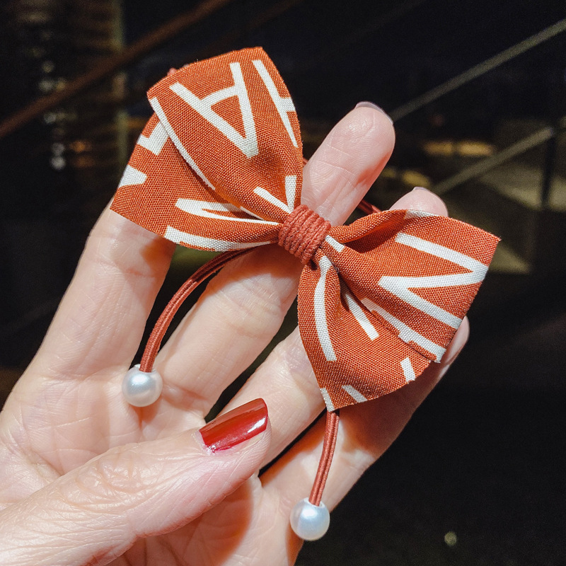 Dây buộc tóc trang trí nơ thời trang phong cách Hàn Quốc