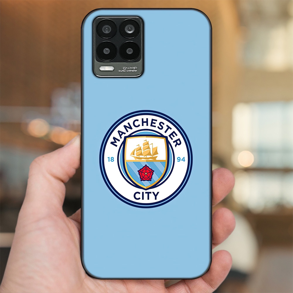 Ốp lưng Realme 8, 8 Pro viền đen in hình Manchester City MC