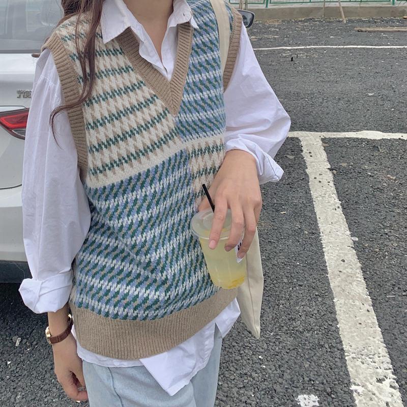 Áo dệt kim không tay dáng ôm phong cách thời trang hàn quốc | BigBuy360 - bigbuy360.vn