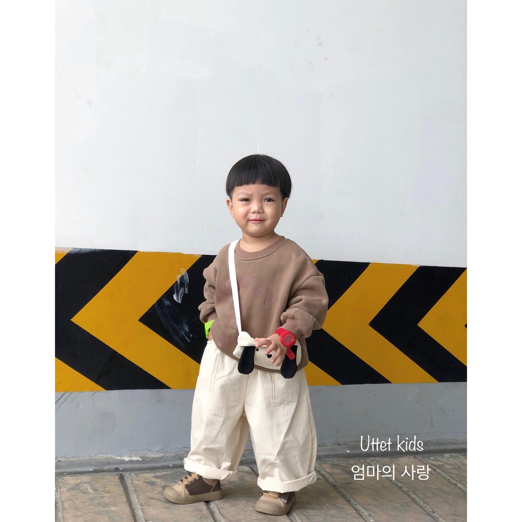 ÁO SWEATER LÓT LÔNG MONKEY PHONG CÁCH HÀN QUỐC CHO BÉ GÁI VÀ BÉ TRAI FORM CHUẨN