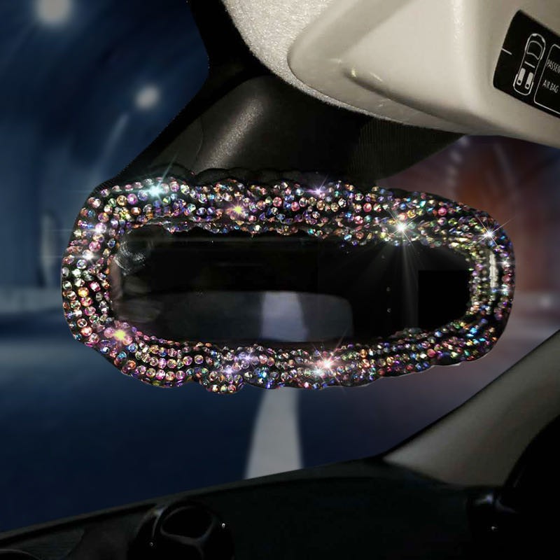 【Ready Stock】 Car Bling Diamonds Handbrake Cover Gear Cover Seatbelt Cover Shoulder Pads Headrest Pillows YrX0