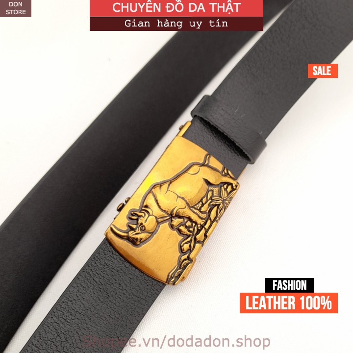 [HOT] Dây Nịt Nam Hình Thú Chất Liệu Đồng Đúc - Dây Lưng Da Bò Thật 100% Bản Rộng 3.5cm ( BH 12 THÁNG)