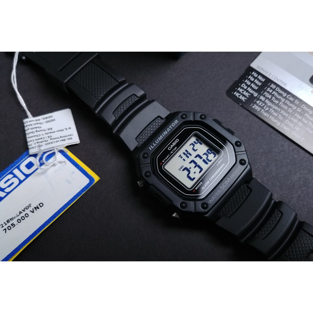 Đồng hồ Nam Casio W-218H-1AVDF Chính Hãng
