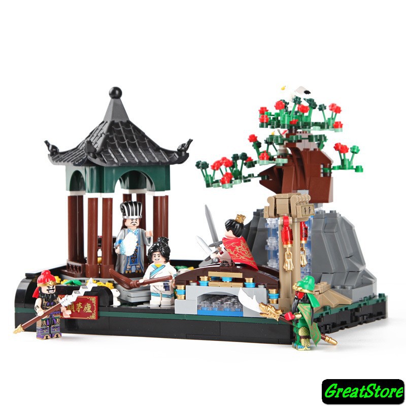 ( Hãng Sẵn )MINIFIGURES XẾP HÌNH TAM QUỐC TIỂU CẢNH &quot; KẾT NGHĨA VƯỜN ĐÀO &quot; &quot; TAM CỐ THẢO LƯ &quot; &quot;LƯU QUAN TRƯƠNG BIỆT PHỦ&quot;