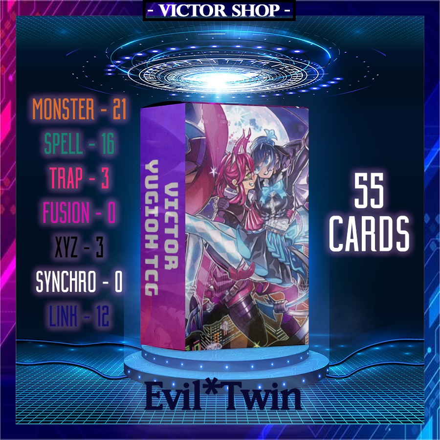 Bộ bài Evil★Twin - 55 lá (Không in mặt sau)