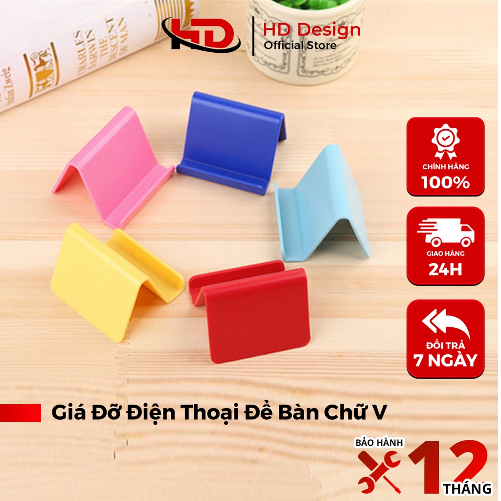 Giá Đỡ Điện Thoại Để Bàn Hình Chữ V Nhỏ Gọn - Tiện Lợi - Dễ Sử Dụng - Chính Hãng HD DESIGN