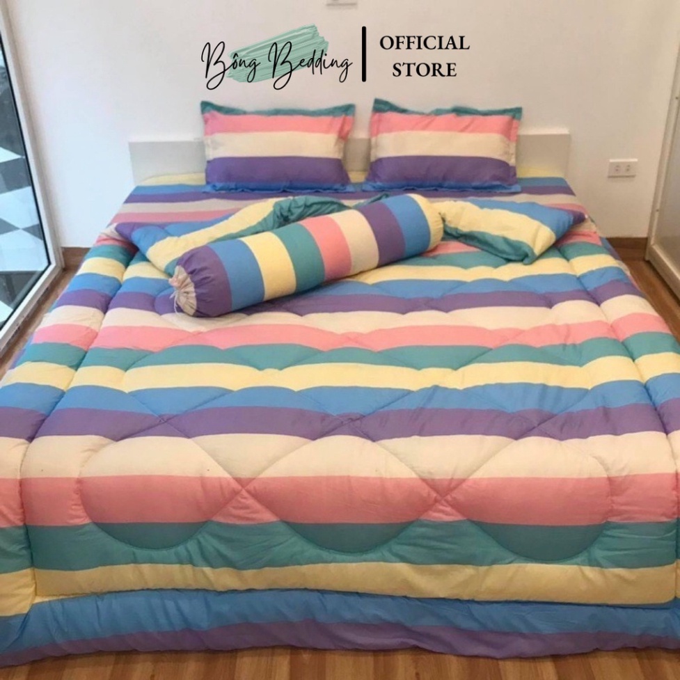 Bộ Chăn Ga Gối Chăn Chần Bông Cotton Poly Nhiều Mẫu, Tặng Kèm Vỏ Gối Ôm | BigBuy360 - bigbuy360.vn