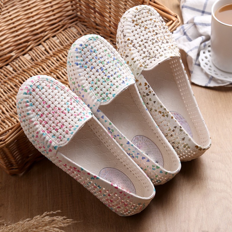 Giầy bệt siêu mềm hoa vintage dễ thương GN20 | BigBuy360 - bigbuy360.vn