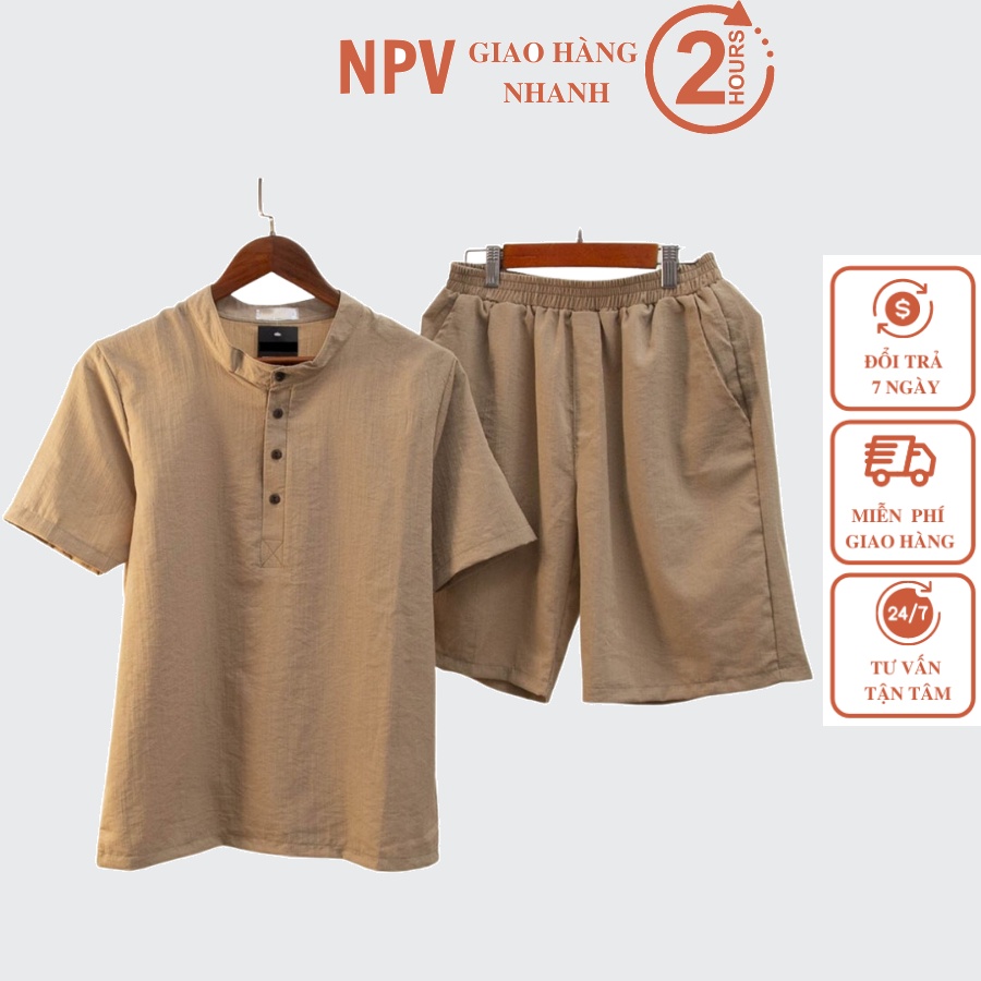 Bộ Quần Áo Đũi Nam NPV chất vải đũi thái loại dày bộ đồ nam vải đũi trẻ trung