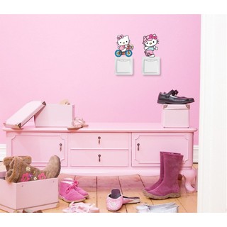 Decal dán công tắc ĐÈN - hình Hello Kitty