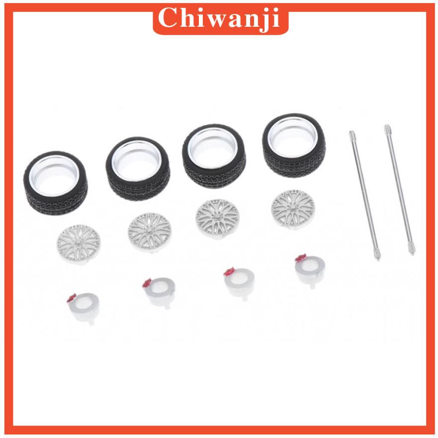 Set 4 Vành Bánh Xe Hơi Đồ Chơi 64th Bằng Hợp Kim Chất Lượng Cao