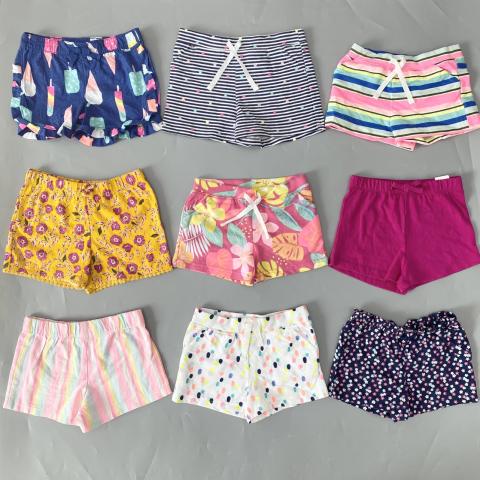 Quần short cho bé gái size 6T 18-22kg thun cotton da cá Quần đùi bé gái xuất dư Carters  - 6T QGD
