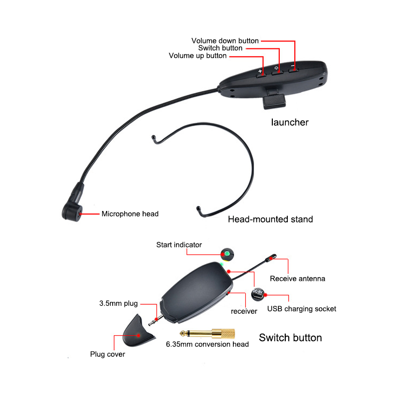 Bộ Micro Không Dây Uhf Chuyên Nghiệp Có Hệ Thống Thu Âm Thanh Cho Máy Tính