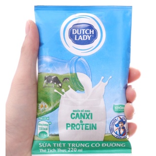 Combo 05 bịch sữa tươi có đường/ không đường/ 180ml cô gái hà lan