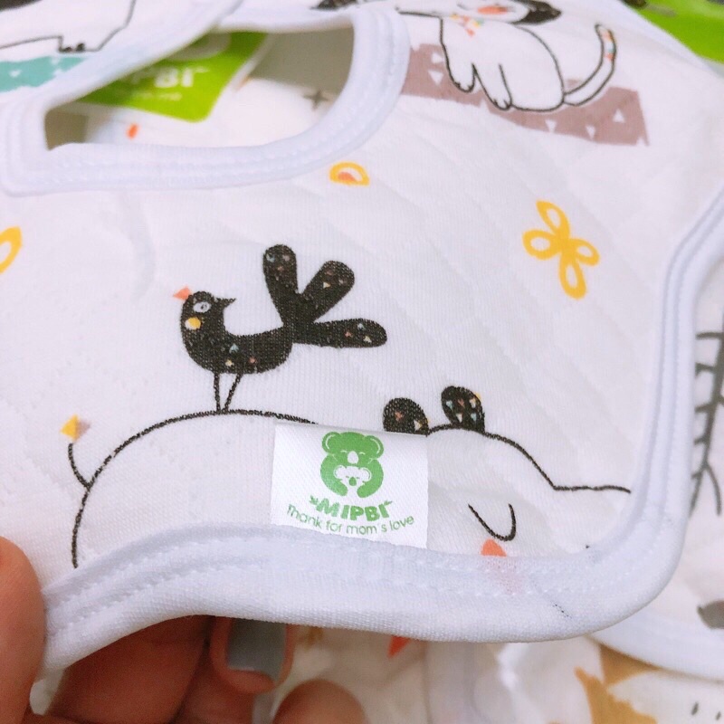 Set 3 Yếm Hoa Chống Thấm Mipbi