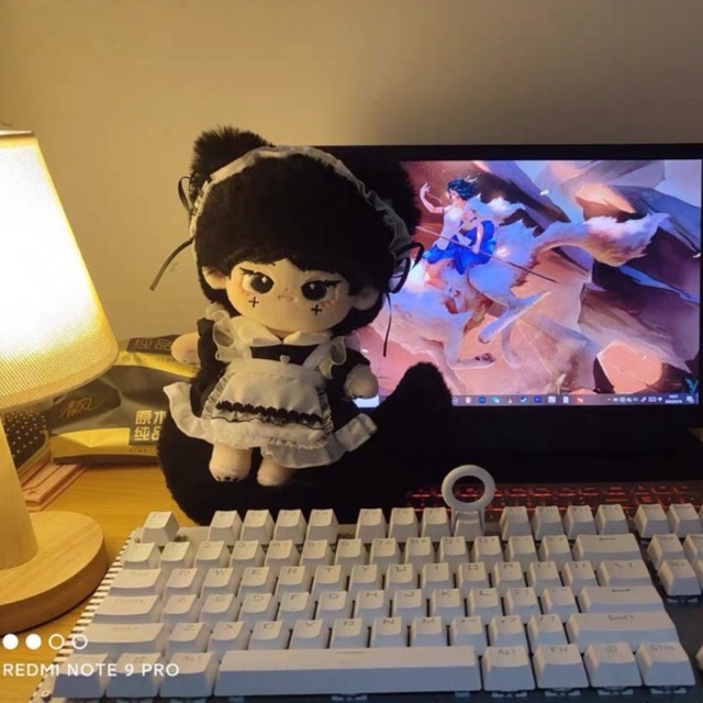 Doll 20cm Thời Mặc Chú Mèo Đen Đáng Yêu