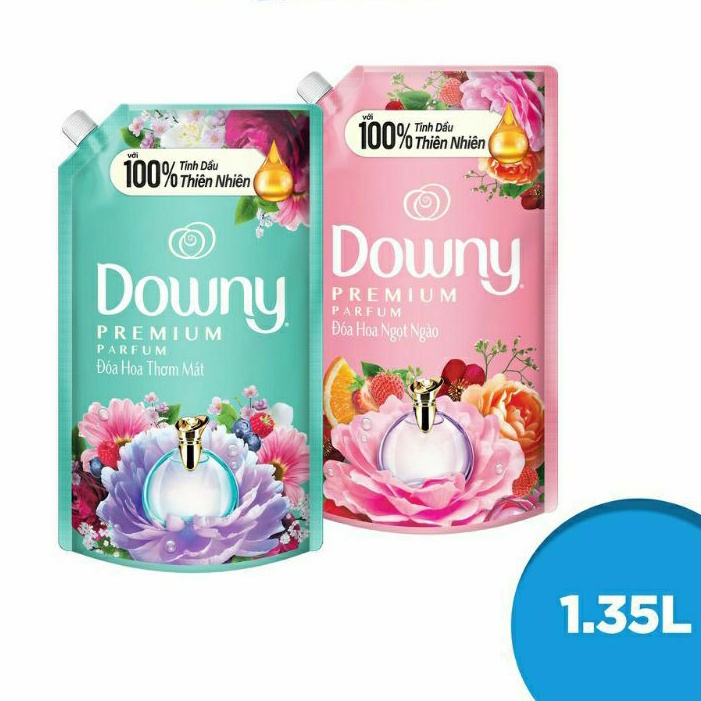 Nước Xả Vải DOWNY Premium Parfum Đậm Đặc Hương Nước Hoa Túi 1.35L/ 2.2L/ 3L/ 3.5L (Đóa Hoa Ngọt Ngào / Đóa Hoa Thơm Mát/