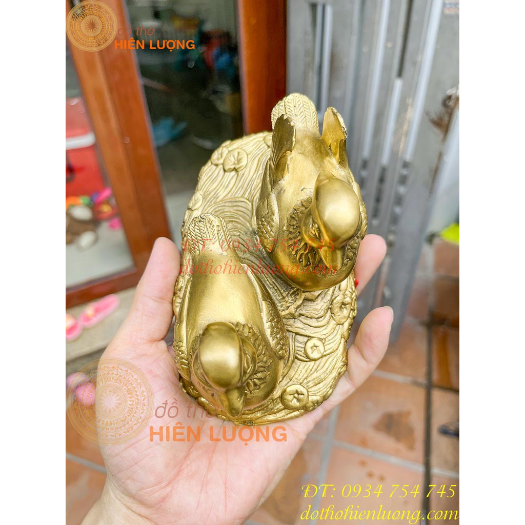 Đôi Chim Uyên Ương Phong Thủy Bằng Đồng