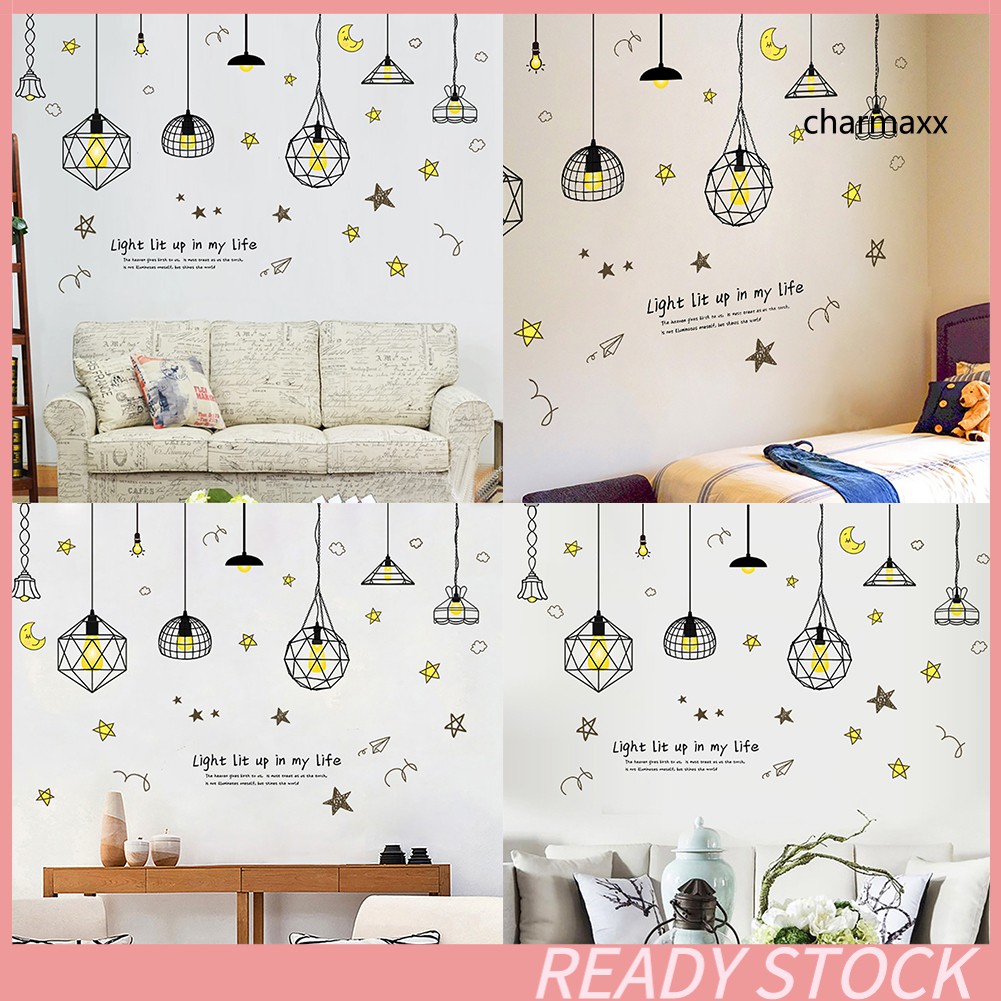 Miếng dán tường trang trí hình trăng sao phong cách hiện đại