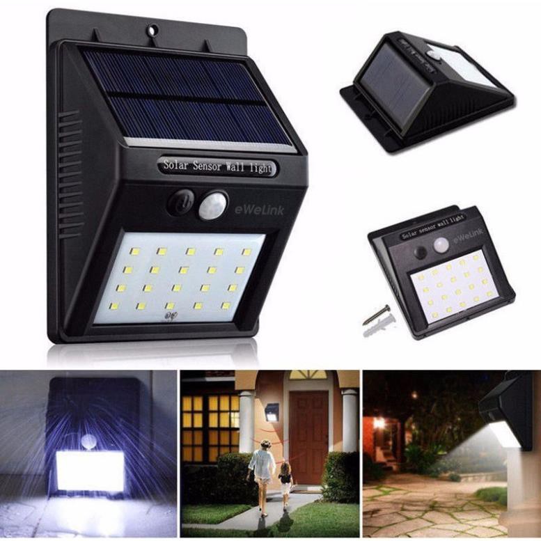 Đèn led chống trộm cảm ứng khi có tiếng động - Đèn led cảm biến phát sáng sân vườn