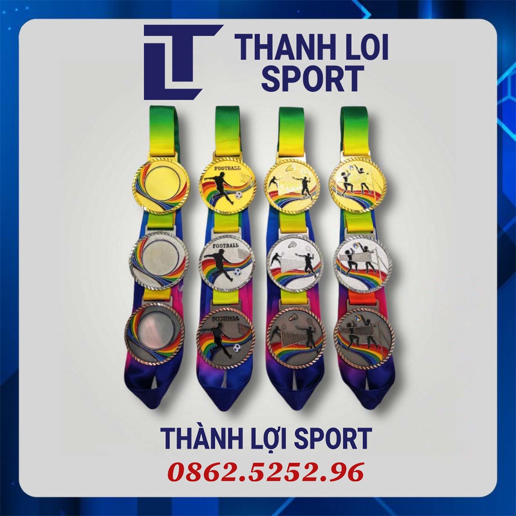 Huy chương thể thao Vàng Bạc Đồng bóng đá, bóng chuyền, cầu lông lưu niệm