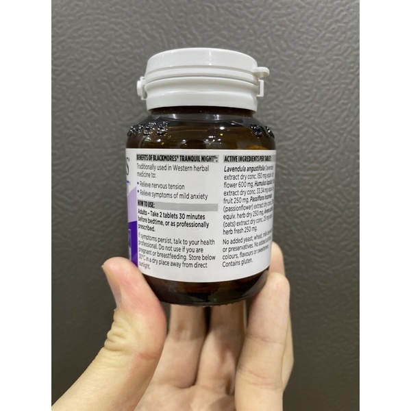 VIÊN UỐNG HỖ TRỢ GIẤC NGỦ TRANGQUIL NIGHT BLACKMORES 60V